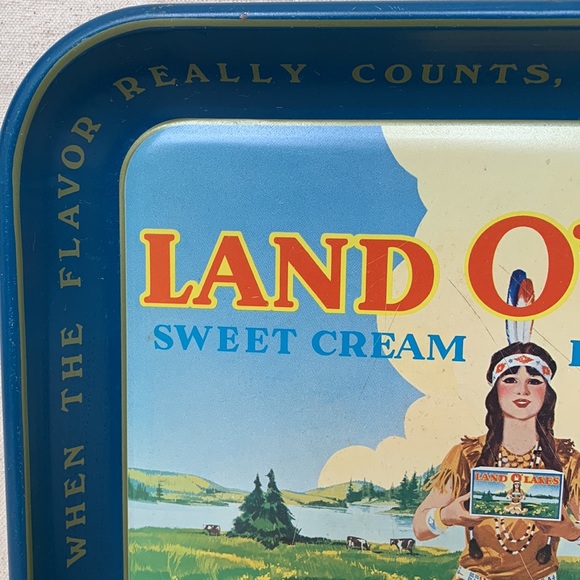 1950's Land O' Lakes Sweet Cream Butter Serving Tray ORIGINAL - Picture 3 of 16